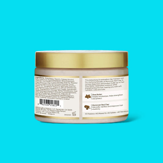 AFRICAN PRIDE MOISTURE MIRACLE MOROCCAN CLAY & SHEA BUTTER HEAT ACTIVATED MASQUE – 12 OZ